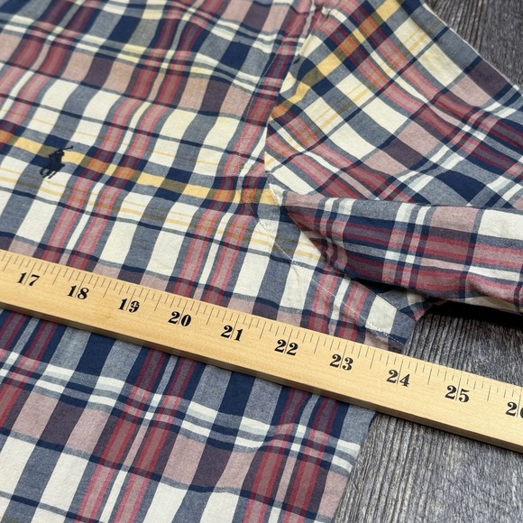 Polo Ralph Lauren Shirt Men's X-Large XL Red Plaid Short Sleeve Button Down Pony - Picture 12 of 12
